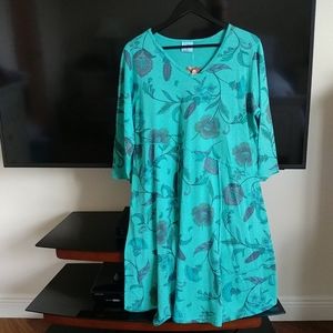 Color Me Cotton 🇺🇸 NWT Jersey Dress Flower Print